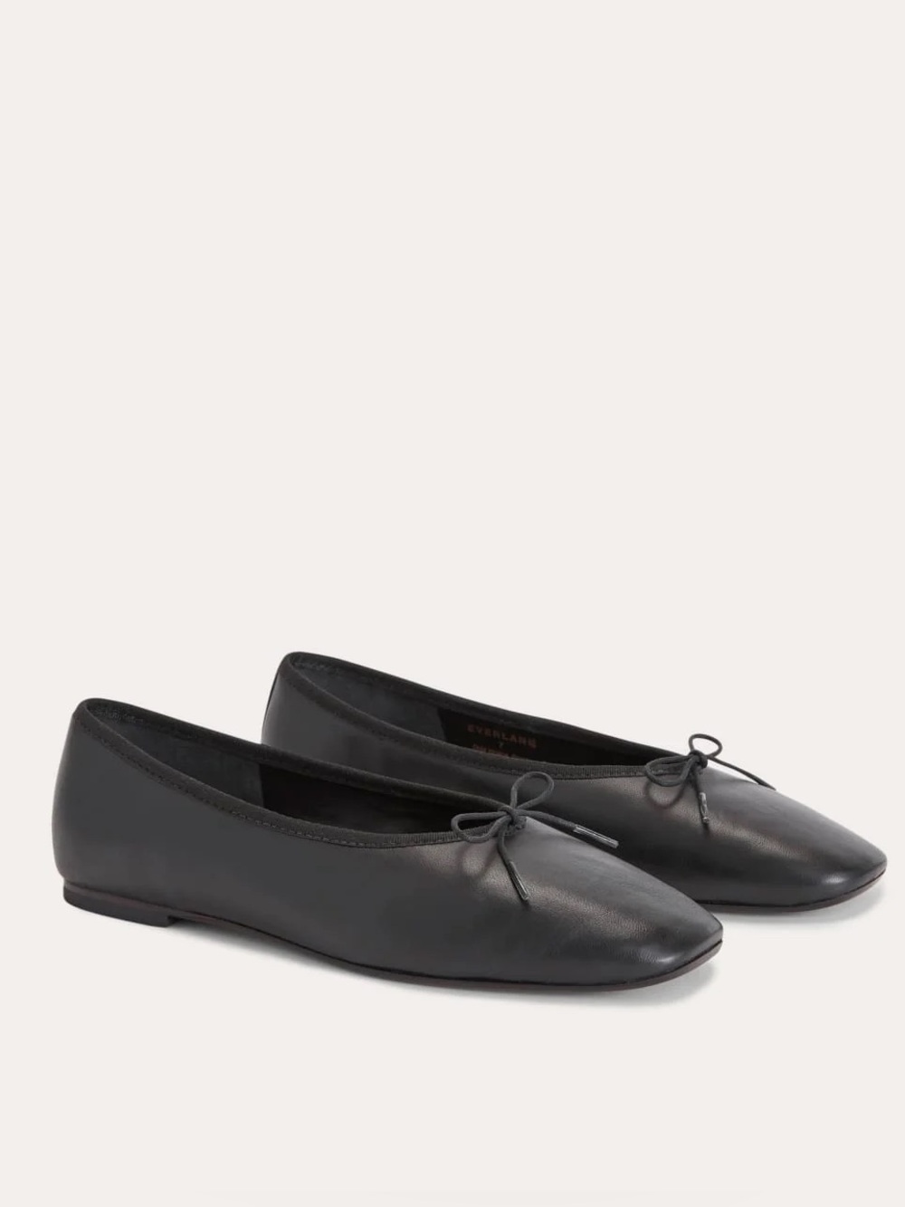 Everlane NWOT The Day  Ballet Flat in Black Leather Size 10 Gorgeous